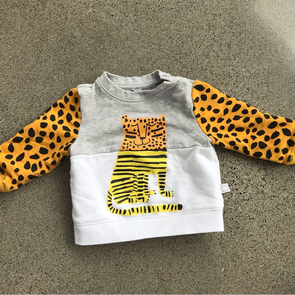 Stella McCartney Gray and Yellow Safari Sweatshirt